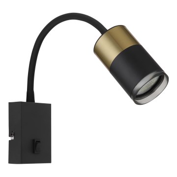 Globo - Foco de pared 1xGU10/25W/230V negro/dorado