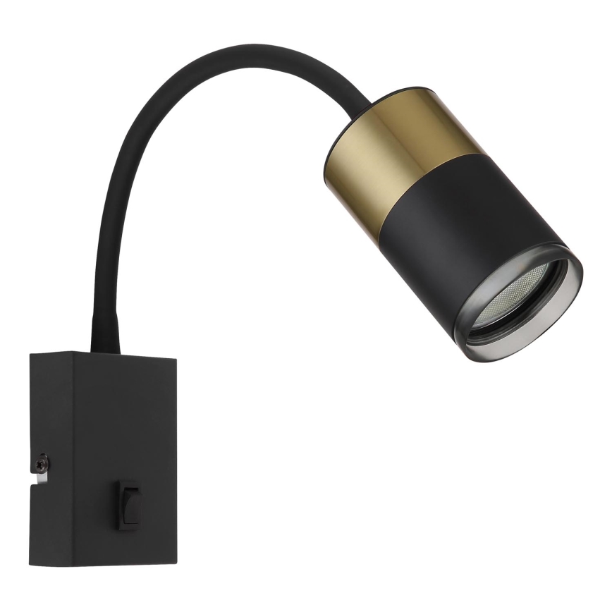 Globo - Foco de pared 1xGU10/25W/230V negro/dorado