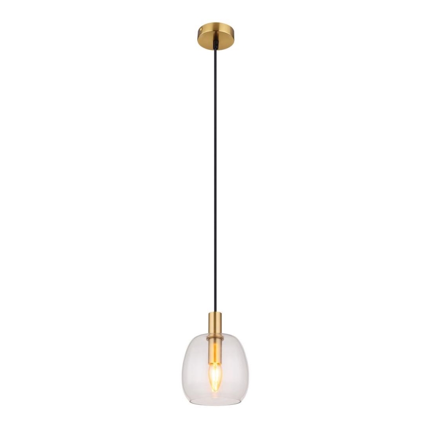 Globo - Lámpara colgante 1xE14/40W/230V diá. 16 cm latón