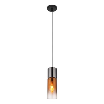 Globo - Lámpara colgante 1xE27/25W/230V diá. 10,5 cm negro/cobre