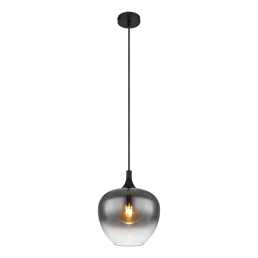 Globo - Lámpara colgante 1xE27/40W/230V diá. 24 cm negro
