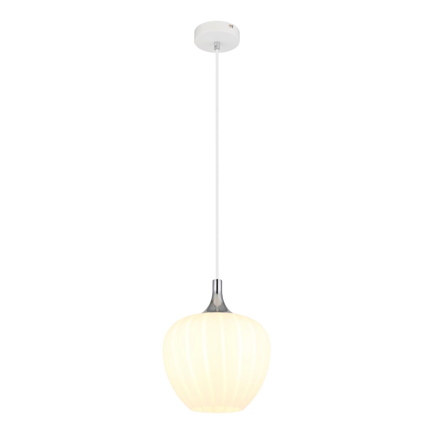Globo - Lámpara colgante 1xE27/60W/230V diá. 24 cm blanco