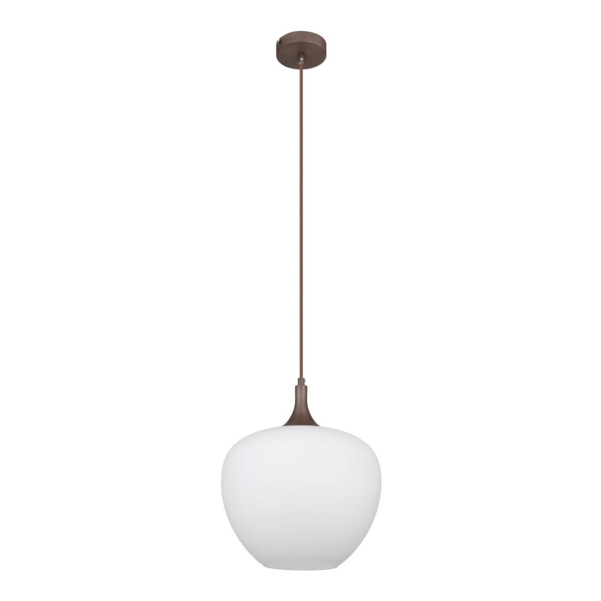 Globo - Lámpara colgante 1xE27/60W/230V diá. 29 cm blanco/marrón