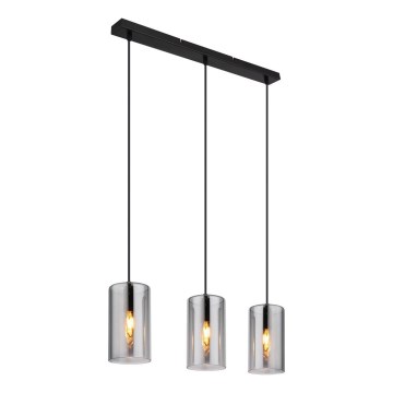 Globo - Lámpara colgante 3xE14/25W/230V negro
