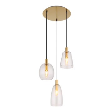 Globo - Lámpara colgante 3xE14/40W/230V diá. 43 cm latón