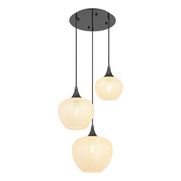 Globo - Lámpara colgante 3xE27/40W/230V blanco/antracita