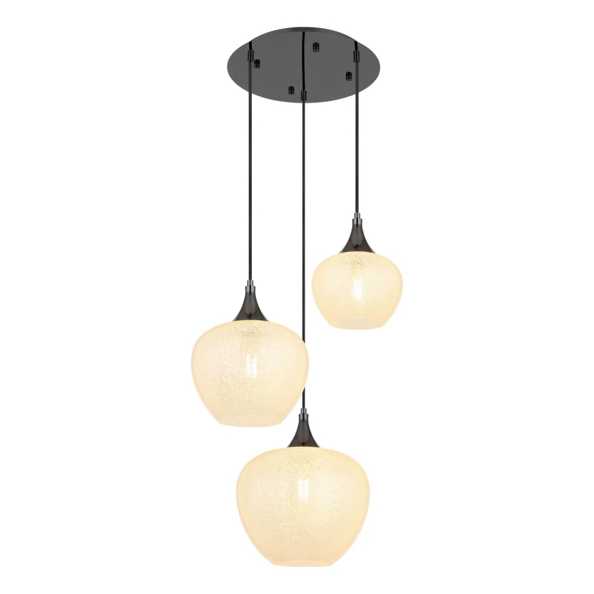 Globo - Lámpara colgante 3xE27/40W/230V blanco/antracita