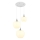 Globo - Lámpara colgante 3xE27/40W/230V blanco