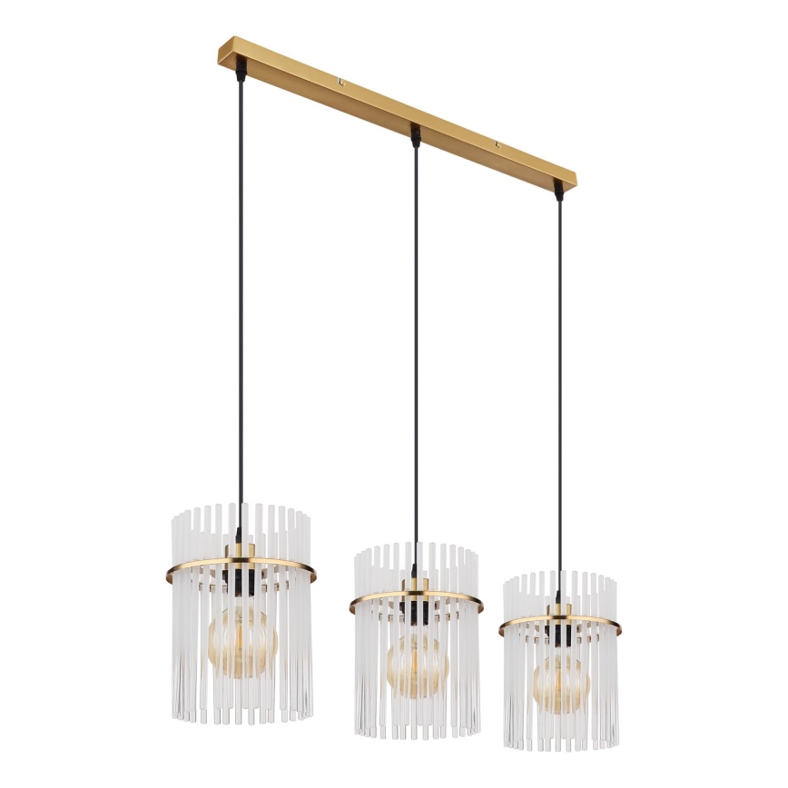 Globo - Lámpara colgante 3xE27/60W/230V dorado