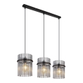 Globo - Lámpara colgante 3xE27/60W/230V negro