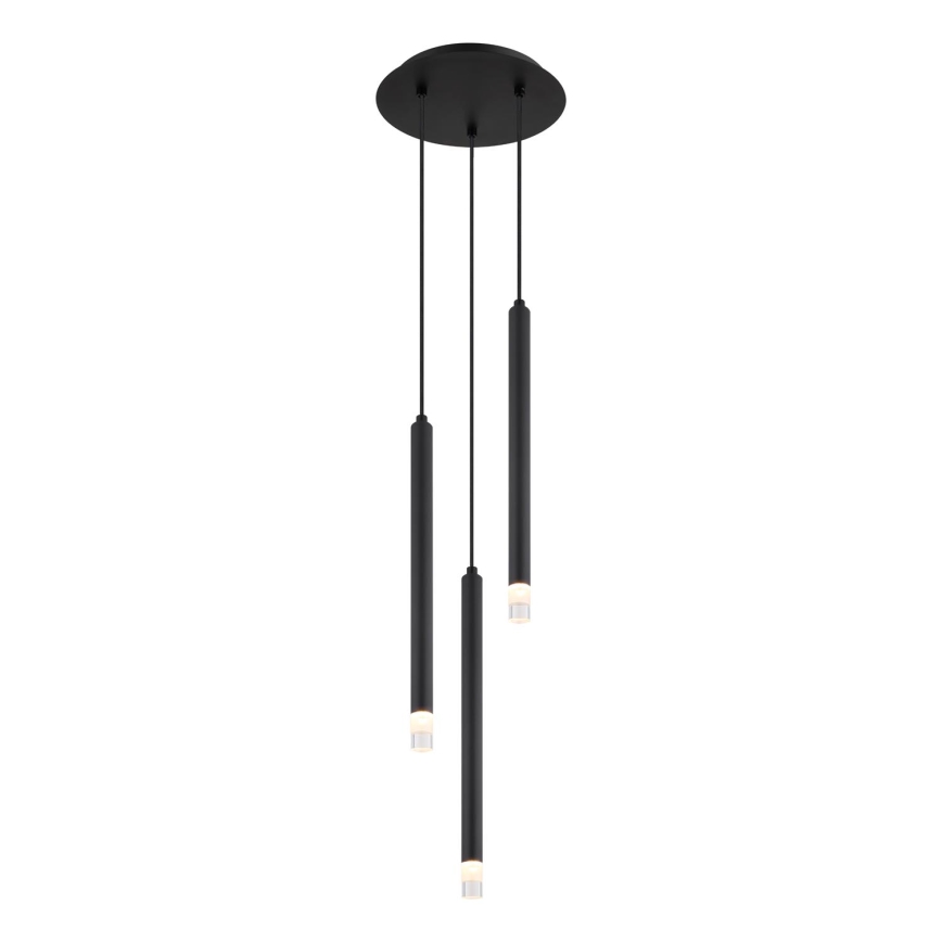 Globo - Lámpara colgante 3xG9/4W/230V diá. 24 cm negro
