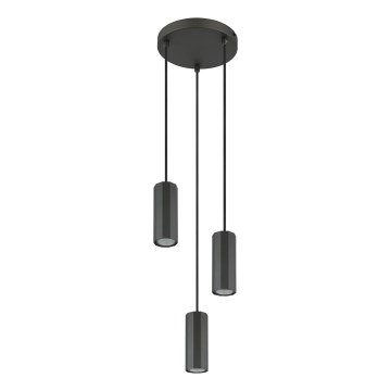 Globo - Lámpara colgante 3xGU10/25W/230V negro