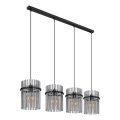 Globo - Lámpara colgante 4xE27/60W/230V negro