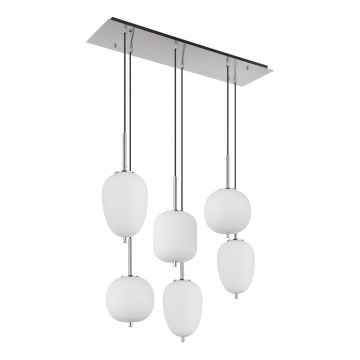 Globo - Lámpara colgante 6xE14/40W/230V cromo brillante
