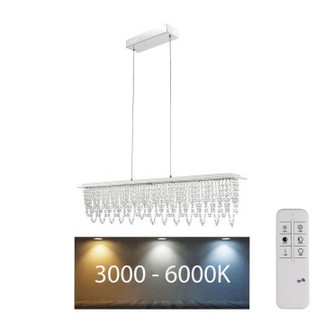 Globo - Lámpara de araña de cristal LED regulable en cadena LED/24W/230V 3000-6000K + mando a distancia