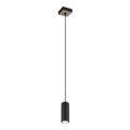 Globo - Lámpara de araña en ristra 1xGU10/35W/230V negro/marrón