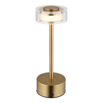 Globo - Lámpara de mesa LED táctil recargable y regulable LED/2,5W/3,7V 2700/4000/6500K 1800mAh latón