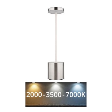 Globo - Lámpara de mesa regulable LED táctil LED/1,2W/3,7V 2000K/3500K/7000K 1200 mAh USB cromo mate