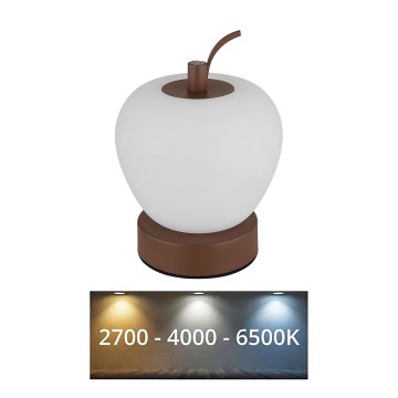 Globo - Lámpara de mesa regulable LED táctil LED/2W/3,7V 2700K/4000K/6500K 1200 mAh USB marrón