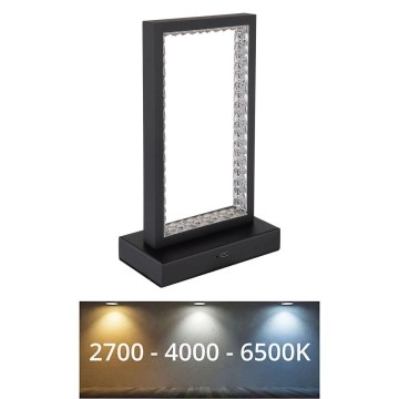 Globo - Lámpara de mesa regulable LED táctil LED/3W/3,7V 2700K/4000K/6500K 1800 mAh USB negro
