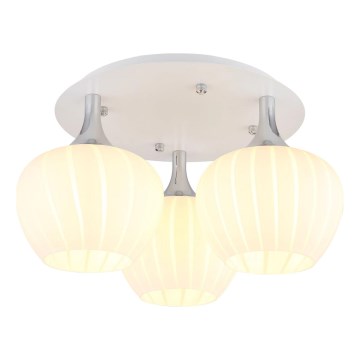 Globo - Lámpara de techo 3xE27/40W/230V blanco