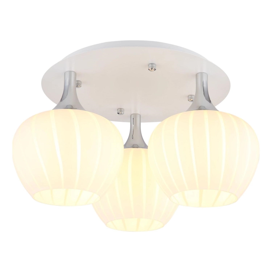 Globo - Lámpara de techo 3xE27/40W/230V blanco