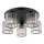 Globo - Lámpara de techo 5xE27/60W/230V diá. 46,5 cm negro