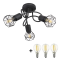 Globo - Lámpara de techo LED 3xE14/6W/230V negro