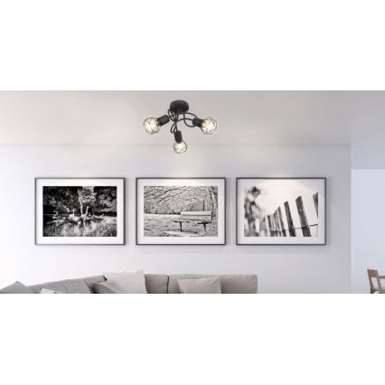 Globo - Lámpara de techo LED 3xE14/6W/230V negro