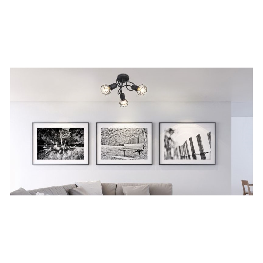 Globo - Lámpara de techo LED 3xE14/6W/230V negro