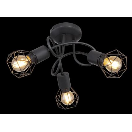Globo - Lámpara de techo LED 3xE14/6W/230V negro