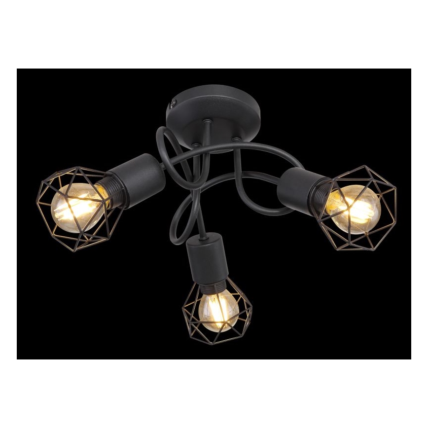 Globo - Lámpara de techo LED 3xE14/6W/230V negro
