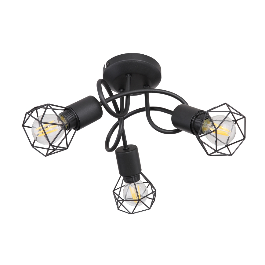 Globo - Lámpara de techo LED 3xE14/6W/230V negro