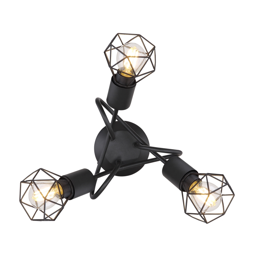 Globo - Lámpara de techo LED 3xE14/6W/230V negro