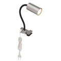 Globo - Lámpara flexible con clip 1xGU10/25W/230V negro/cromo
