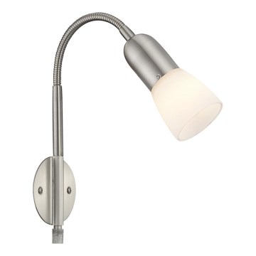 Globo - Lámpara flexible pequeña 1xE14/40W/230V cromo mate