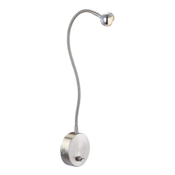 Globo - Lámpara LED flexible pequeña LED/3W/230V cromo brillante