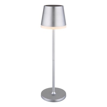 Globo - Lámpara solar LED LED/0,6W/3V 3000K IP44 cromo mate