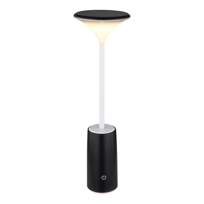 Globo - LED Lámpara de mesa táctil recargable y regulable LED/1,2W/3,7V 3000K 1500mAh negro