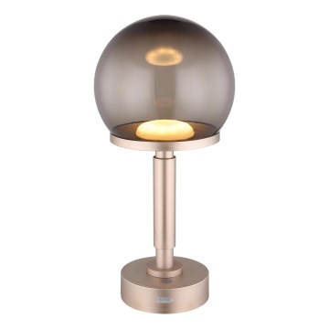 Globo - LED Lámpara de mesa táctil recargable y regulable LED/2,5W/5V 1800mAh 2700/4000/6500K Oro rosa