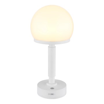 Globo - LED Lámpara de mesa táctil recargable y regulable LED/2,5W/5V 1800mAh 2800K blanco