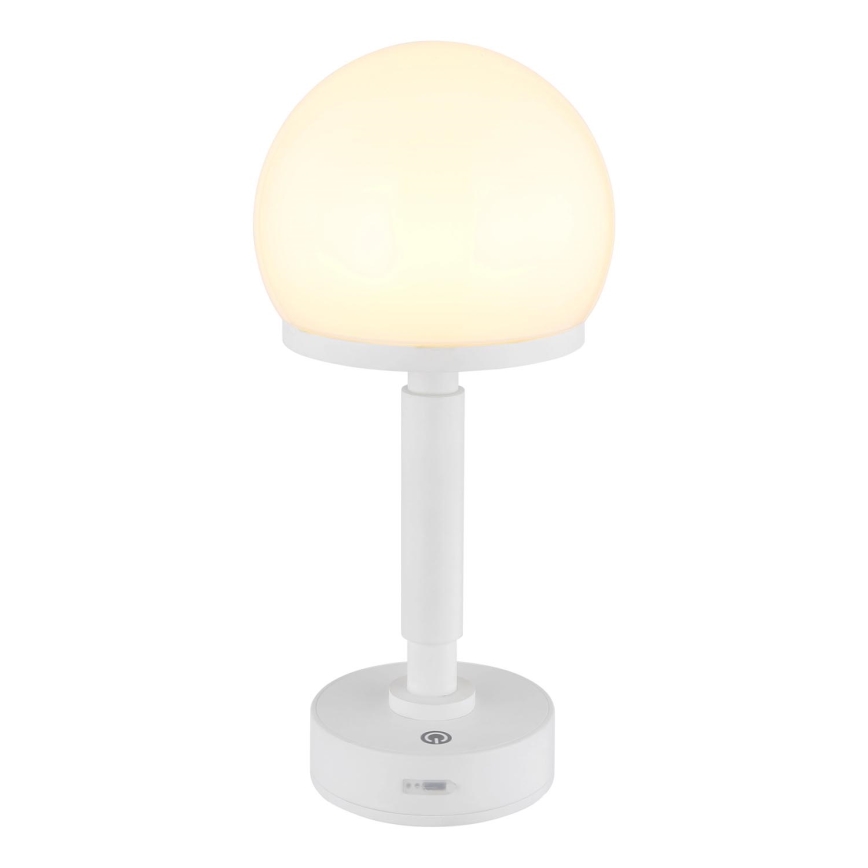 Globo - LED Lámpara de mesa táctil recargable y regulable LED/2,5W/5V 1800mAh 2800K blanco