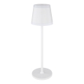 Globo - LED Lámpara de mesa táctil recargable y regulable LED/4,6W/230V 1800 mAh USB IP54 blanco