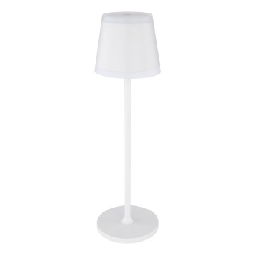 Globo - LED Lámpara de mesa táctil recargable y regulable LED/4,6W/230V 1800 mAh USB IP54 blanco