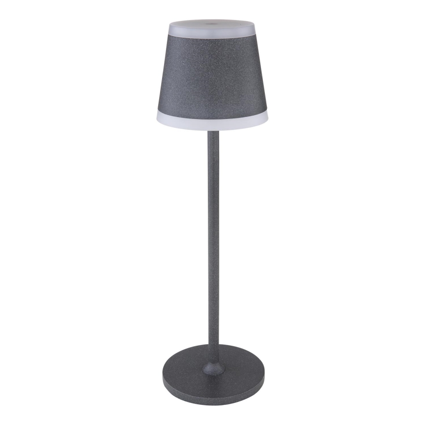Globo - LED Lámpara de mesa táctil recargable y regulable LED/4,6W/3,7V 3000K 1800mAh gris IP54
