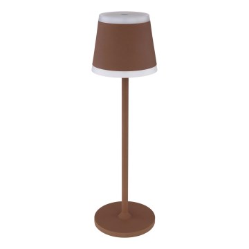 Globo - LED Lámpara de mesa táctil recargable y regulable LED/4,6W/3,7V 3000K 1800mAh marrón IP54