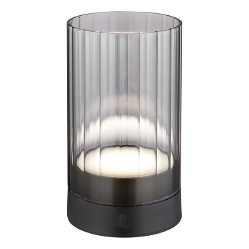 Globo - LED Lámpara de mesa táctil recargable y regulable para exteriores LED/2W/3,7V 2700/4000/6500K 1200mAh IP44 gris