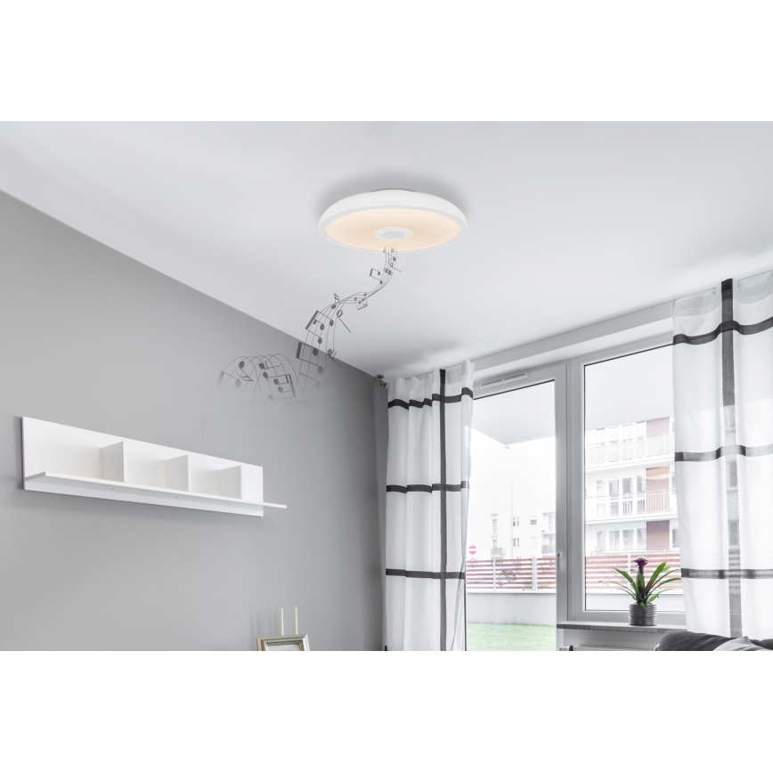 Globo - LED RGBW Lámpara de baño regulable con altavoz LED/18W/230V 3000-6500K IP44 + control remoto