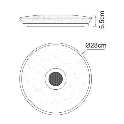 Globo - LED RGBW Lámpara de baño regulable con altavoz LED/18W/230V 3000-6500K IP44 + control remoto