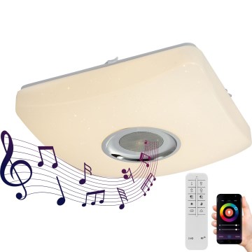 Globo - Luminaria LED RGBW Regulable con altavoz LED/18W/230V + CR